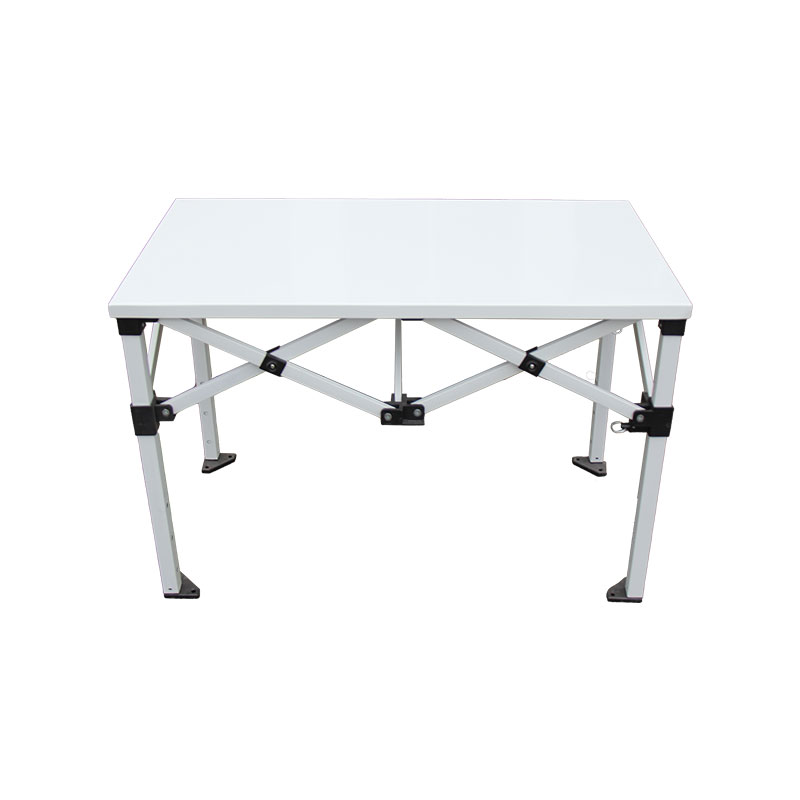 Black Rectangle Table and Market Patio paraply